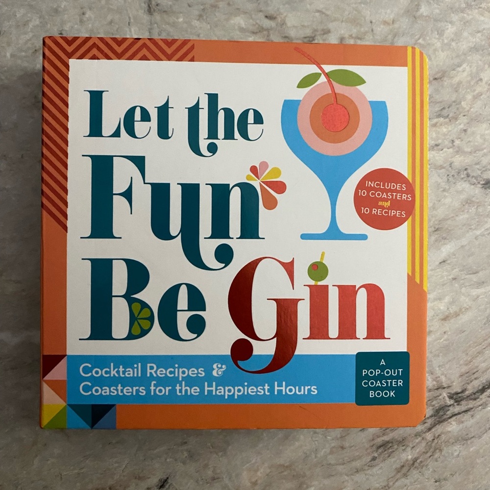 Vibrant Cocktail Recipe Book with Coasters